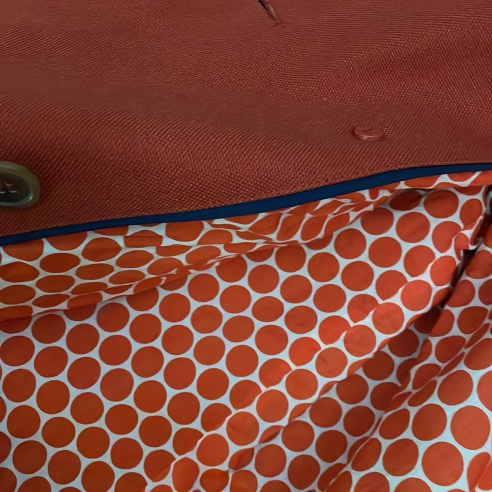 Cropped Denim Orange Peacoat Jacket! - Picture 13 of 13